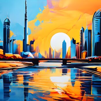 Artes digitais intitulada "Dubai city" por Tarkanm, Obras de arte originais, Imagem gerada por IA
