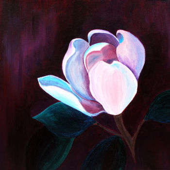 Peinture intitulée "Magnolia 2" par Tatiana Yakimchenko, Œuvre d'art originale, Acrylique