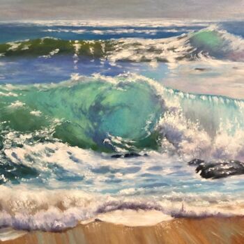 Картина под названием "Морская волна" - Татьяна Рыкова (Rosa), Подлинное произведение искусства, Масло