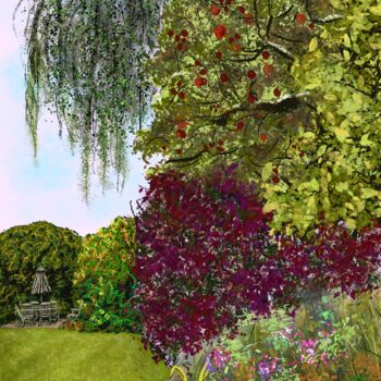 Digital Arts με τίτλο "London Gardens" από Tatiana Gregson, Αυθεντικά έργα τέχνης, Ψηφιακή εκτύπωση