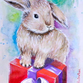 "Christmas gift." başlıklı Tablo Tatsiana Yelistratava tarafından, Orijinal sanat, Akrilik