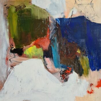 Malarstwo zatytułowany „Free abstraction 04” autorstwa Татьяна Ермольчик, Oryginalna praca, Olej Zamontowany na Drewniana ra…