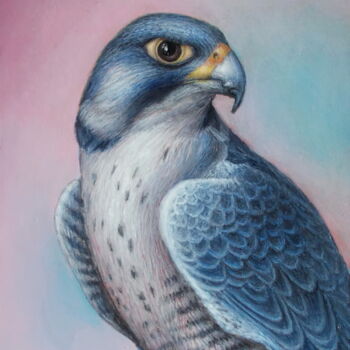 Painting titled ""Falcon"" by Tatyana Mironova, Original Artwork, Acrylic