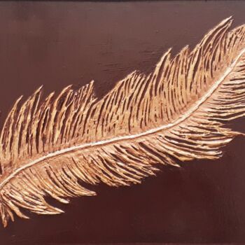 Pittura intitolato "Golden Phoenix Feat…" da Tatyana Orlovetskaya, Opera d'arte originale, Olio