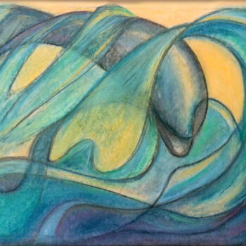 Pintura titulada "Lonely dolphin" por Tatyana Stavskaya, Obra de arte original, Pastel