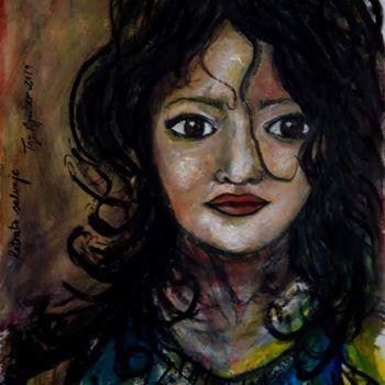 Peinture intitulée "Retrato salvaje" par Tay Aguilar, Œuvre d'art originale, Acrylique