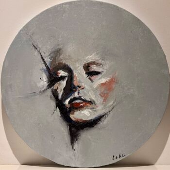 Malarstwo zatytułowany „Silent Reflections” autorstwa Tchart, Oryginalna praca, Olej Zamontowany na Drewniana rama noszy