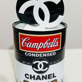 Skulptur mit dem Titel "Soup Campbell's Cha…" von Ted Pop Art, Original-Kunstwerk, Harz