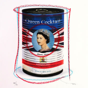 Obrazy i ryciny zatytułowany „Tehos - Queen Cockt…” autorstwa Tehos, Oryginalna praca, Cyfrowy wydruk