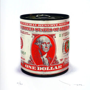 Εκτυπώσεις & Χαρακτικά με τίτλο "Tehos - One dollar…" από Tehos, Αυθεντικά έργα τέχνης, Ψηφιακή εκτύπωση