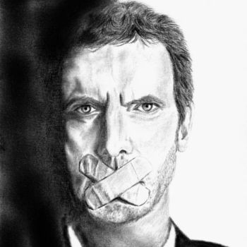 Dessin intitulée "hugh laurie" par Tekkamaki, Œuvre d'art originale, Autre