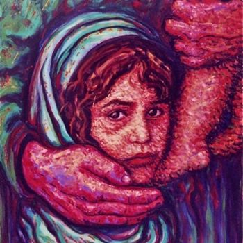 Painting titled "ESODO:KABUL 84" by Loreta Teodorova, Original Artwork, Oil