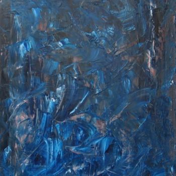 Painting titled "Tempestade Azul" by Teresa Rebelo, Original Artwork