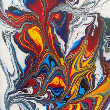 Painting titled "Bold colors (V)" by Teresa Kosakowska-Cholody, Original Artwork, Acrylic