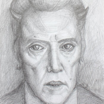 Dessin intitulée "Christopher Walken" par Tetiana Bogdanova, Œuvre d'art originale, Crayon