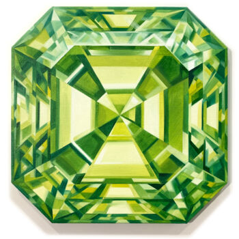 제목이 "Peridot Gemstone"인 미술작품 Tetiana Samoilenko로, 원작, 기름