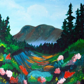 "Vibrant Blooms: A F…" başlıklı Tablo Tetiana Surshko (SurshkoArt) tarafından, Orijinal sanat, Petrol