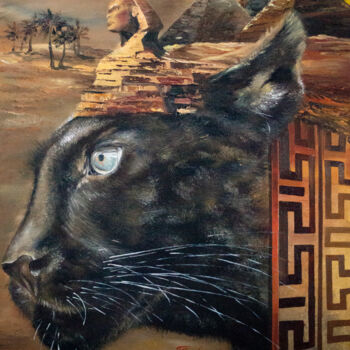 Pintura titulada ""POWER OF EGYPT"" por Tetiana Tiplova, Obra de arte original, Oleo