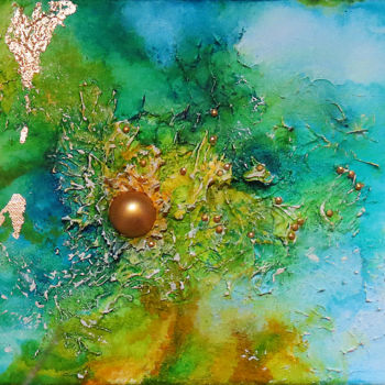 Malerei mit dem Titel "Or Kha" von Thaïs, Original-Kunstwerk, Acryl Auf Keilrahmen aus Holz montiert