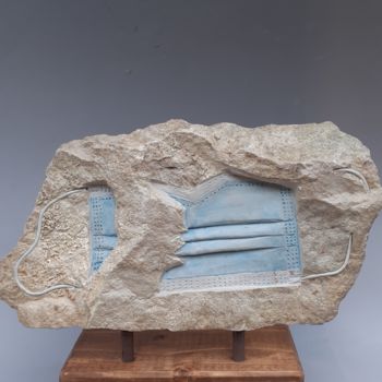 Sculpture titled "Archéologie du futu…" by Jean-Pierre Thaurenne, Original Artwork, Stone