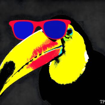 Digital Arts με τίτλο "Tucan yellow" από The Pixler, Αυθεντικά έργα τέχνης, 2D ψηφιακή εργασία