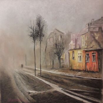 Peinture intitulée "Fog" par Theodoros Markopoulos, Œuvre d'art originale, Pastel