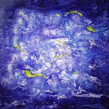Painting titled "Fukushima waters" by Thierry Blanc (T3L), Original Artwork, Enamel