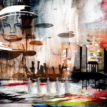 Digital Arts titled "Aldebaran" by Wub, Original Artwork, Photo Montage Mounted on Aluminium