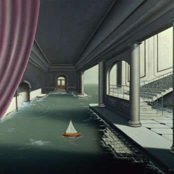Painting titled "Le redoutable (sous…" by Thierry Van Quickenborne, Original Artwork, Oil