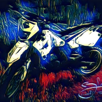 Digitale Kunst mit dem Titel "Cromoto" von Thomas Blondeau-Dumoulin, Original-Kunstwerk, Digitale Malerei Auf Keilrahmen aus…