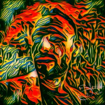 Картина под названием "Rojo" - Thomas Blondeau-Dumoulin, Подлинное произведение искусства, Цифровая живопись Установлен на Д…