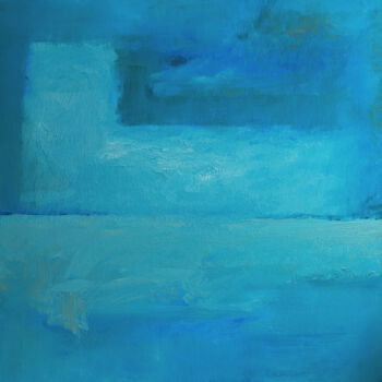Painting titled "Out Of The Blue" by Thomas Hjelm, Original Artwork, Oil Mounted on Wood Stretcher frame