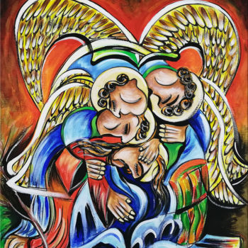 Peinture intitulée "Angels of Love #980" par Thomas Lange, Œuvre d'art originale, Huile