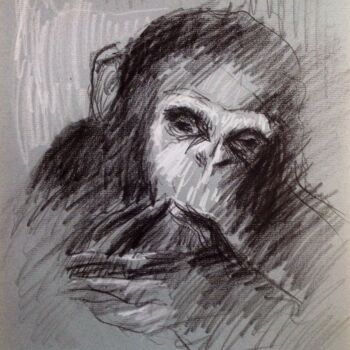 Drawing titled "Le permis de douter…" by Thomas Rodet, Original Artwork, Pastel