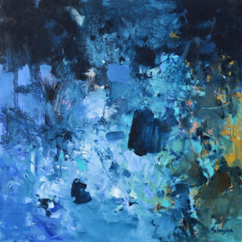 "Complex Blue" başlıklı Tablo Thomas Steyer tarafından, Orijinal sanat, Akrilik Ahşap panel üzerine monte edilmiş