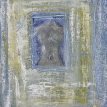 Pintura intitulada "Woman at the window" por Thomas W. Nordmeier, Obras de arte originais, Acrílico