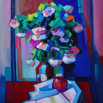 Painting titled "Flowers #2" by Tigran Avetyan, Original Artwork, Oil