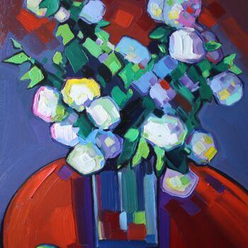 Pintura intitulada "Flowers _5" por Tigran Avetyan, Obras de arte originais, Óleo