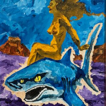 Pintura titulada "Riding the Danger" por Timothy Colomer, Obra de arte original, Acrílico Montado en Bastidor de camilla de…