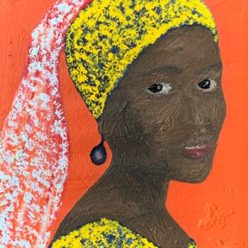 "African lady with p…" başlıklı Tablo Timothy Olaniyi tarafından, Orijinal sanat, Akrilik