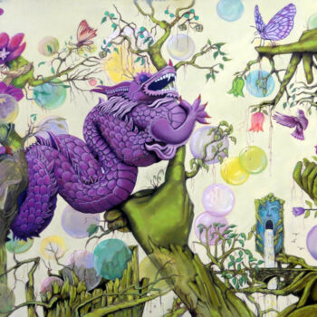 "La forêt de mes rêv…" başlıklı Tablo Tino Cintas tarafından, Orijinal sanat, Pastel Ahşap Sedye çerçevesi üzerine monte edi…