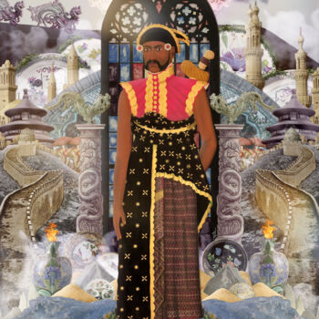 Collages intitolato "Silk Rodeo" da Toby Leon, Opera d'arte originale, Collages