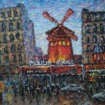 Ζωγραφική με τίτλο "Мулен Руж. Париж" από Ирина Толстикова, Αυθεντικά έργα τέχνης, Λάδι