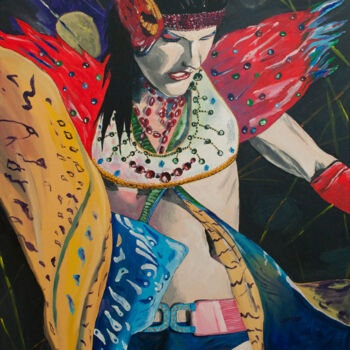 Pittura intitolato "Drag Queen" da Tommaso Pensa, Opera d'arte originale, Acrilico Montato su Telaio per barella in legno