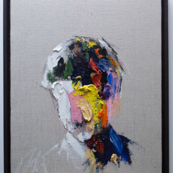 Malerei mit dem Titel "UNTITLED Portrait w…" von Tomoya Nakano, Original-Kunstwerk, Öl Auf Keilrahmen aus Holz montiert