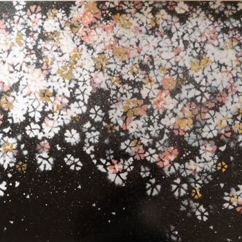 Malarstwo zatytułowany „Title "sakura"” autorstwa Tomoya Nakano, Oryginalna praca, Farba w spray'u Zamontowany na Karton