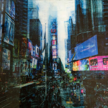 Malerei mit dem Titel "'New York, Times sq…" von Tomoya Nakano, Original-Kunstwerk, Digitale Fotografie Auf Holzplatte monti…