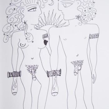 Drawing titled "Hereafter Men Will…" by Toni Barca, Original Artwork