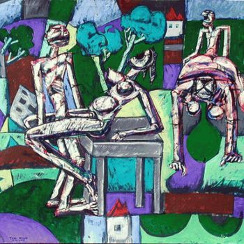 Pintura intitulada "extasy" por Toni Milaqi, Obras de arte originais