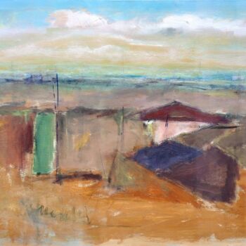 Painting titled "The roof sky" by Tonino Gottarelli, Original Artwork, Acrylic